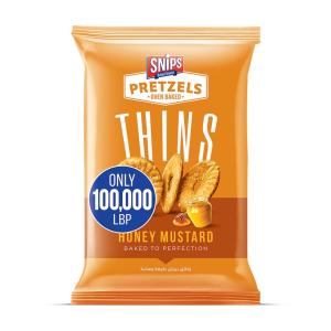 Snips Pretzels Thins Honey Mustard - 100,000 LBP