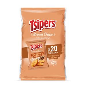 Tsipers Bread Chips Mushroom & Cream (20 Packs)